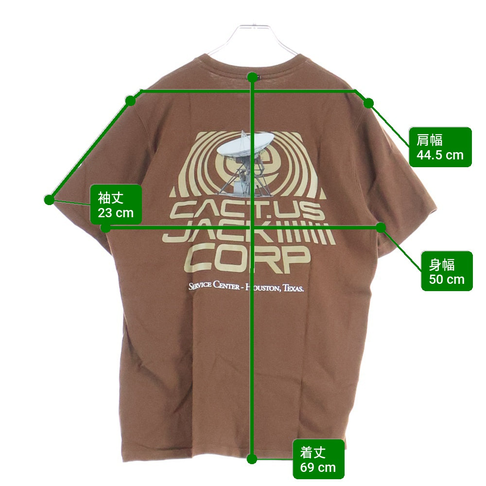 NIKE(ナイキ) ×CACTUS JACK AS U NRG BH SS TEE CACAO WOW Tee カクタスジャック 両面プリントTシャツ 半袖クルーネックカットソー ブラウン DM1286-259
