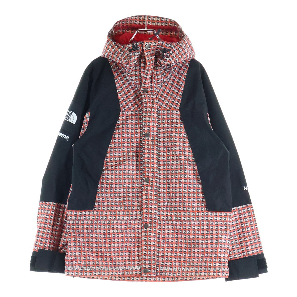 SUPREME(シュプリーム) 21SS ×THE NORTH FACE Studded Mountain Light Jacketノースフェイス スタッデッドデザイン フーデッド ナイロン マウンテンライトジャケット レッド NF0A5IQV
