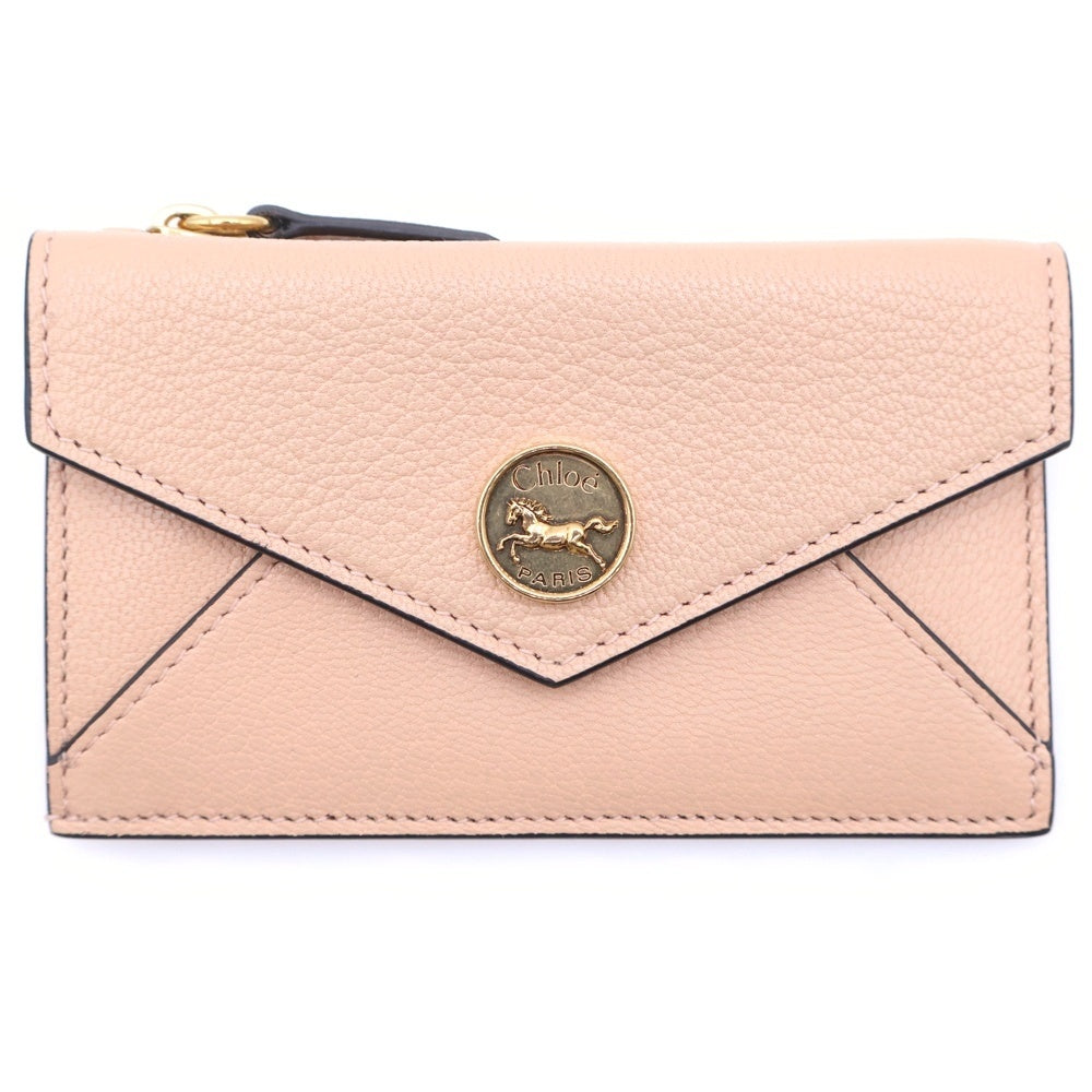Chloe(クロエ) ENVELOPE エンベロープ カードスロット付き グレインレザー スモールウォレット 財布 レディース ベージュ CH25SP538O9326S F0V2LN