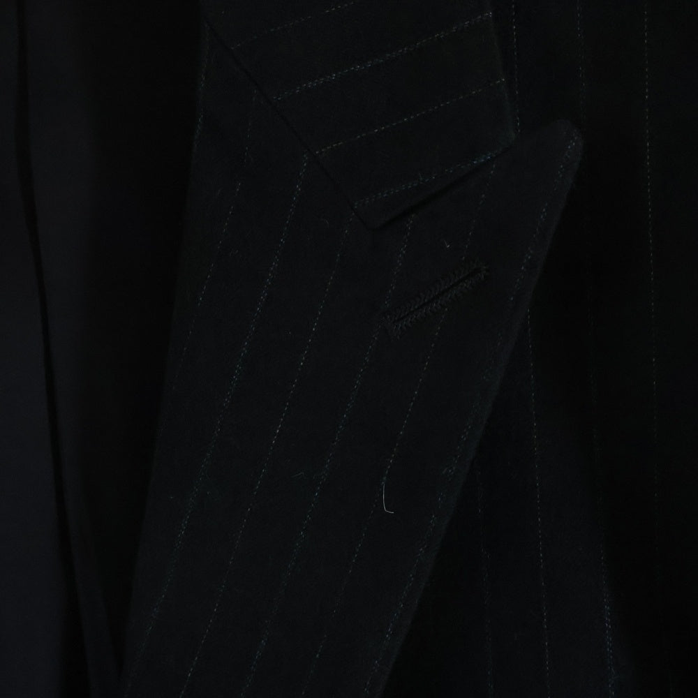 PS Paul Smith(ピーエスバイポールスミス) ピークドラペル 1B ストライプ シングルテーラードジャケット ブラック PP-SL-62856