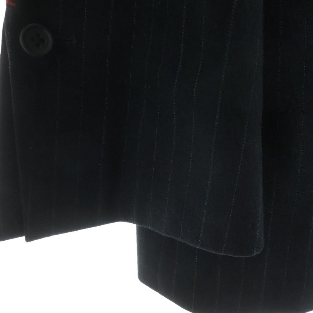 PS Paul Smith(ピーエスバイポールスミス) ピークドラペル 1B ストライプ シングルテーラードジャケット ブラック PP-SL-62856