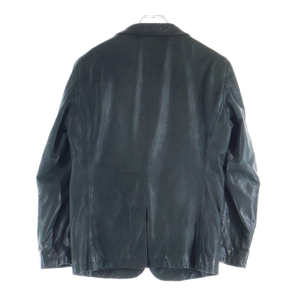 Paul Smith LONDON(ポールスミス ロンドン) ノッチドラペル 2B レザー シングルテーラードジャケット ブラック 673321 4020LJ