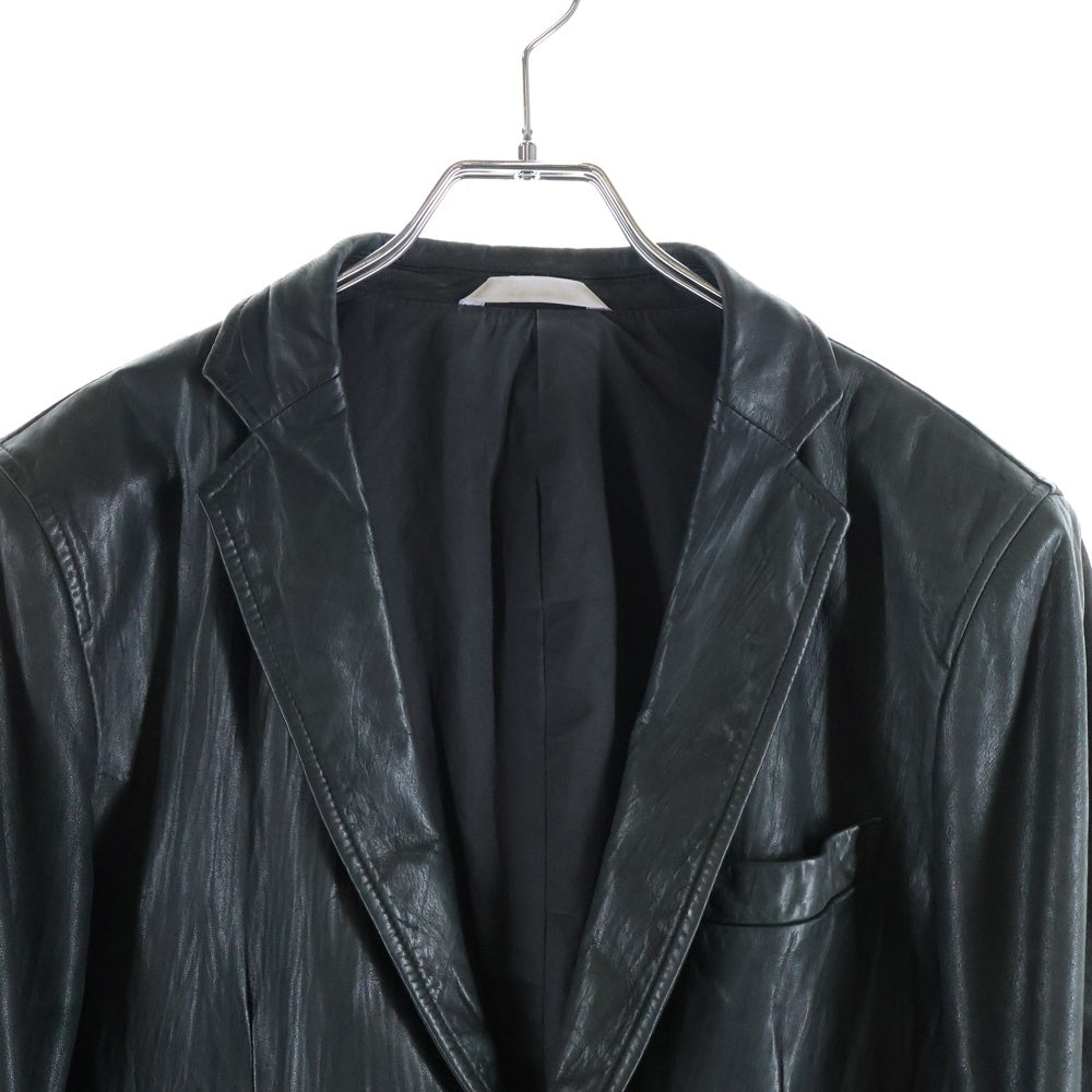 Paul Smith LONDON(ポールスミス ロンドン) ノッチドラペル 2B レザー シングルテーラードジャケット ブラック 673321 4020LJ