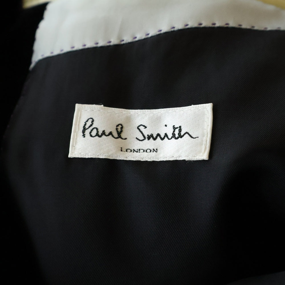 Paul Smith LONDON(ポールスミス ロンドン) ノッチドラペル 1B ベロア シングルテーラードジャケット ブラック PS-KY-51403