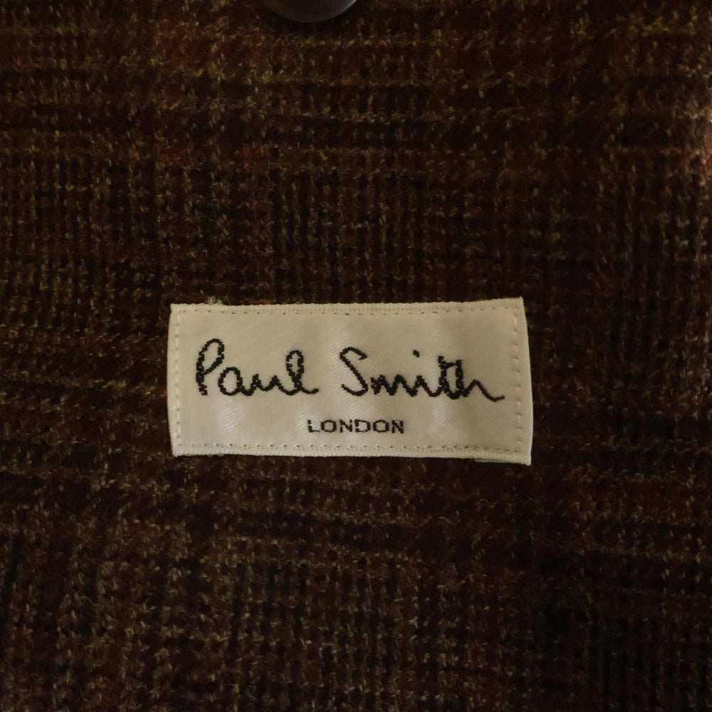 Paul Smith COLLECTION(ポールスミス コレクション) ×Loro Piana ロロピアーナ チェック柄 ノッチドラペル 3B ウール シングルテーラードジャケット ブラウン FC-ST-66897