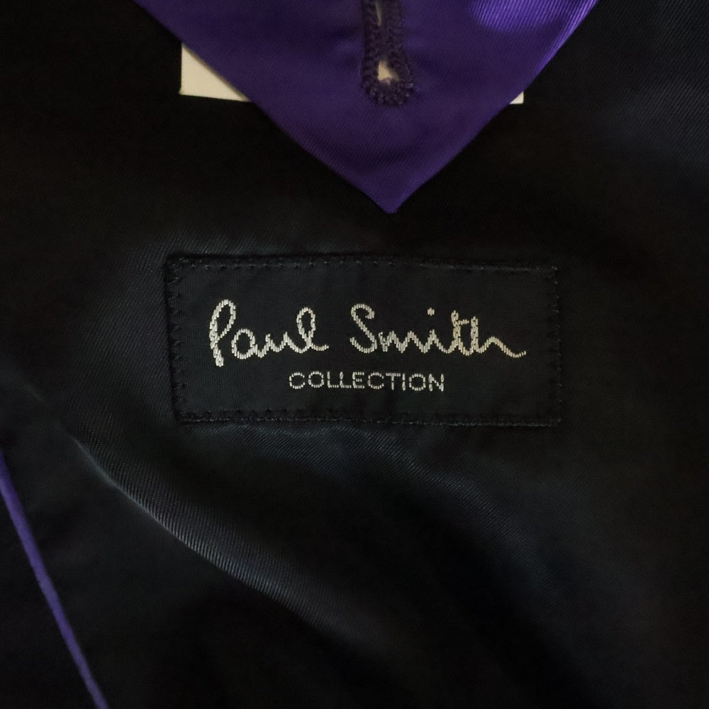 Paul Smith COLLECTION(ポールスミス コレクション) ウール セットアップスーツ ノッチドラペル 3B シングルテーラードジャケット ジップアップ センタープレス スラックスパンツ SN-OH-1415703