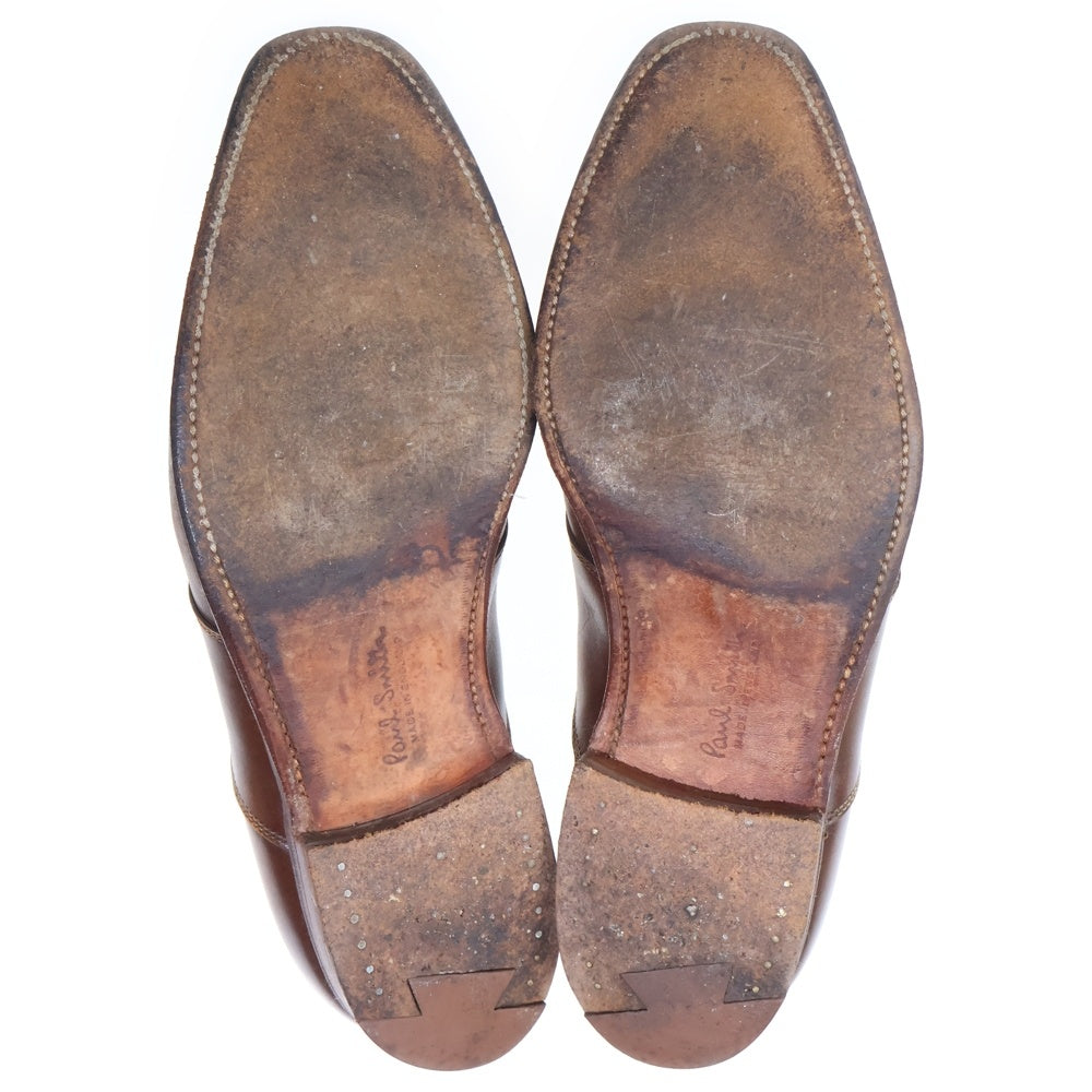 Crockett&Jones(クロケットアンドジョーンズ) ×Paul Smith ポールスミス別注 スクエアトゥ レザー ビジネスシューズ ブラウン 9805