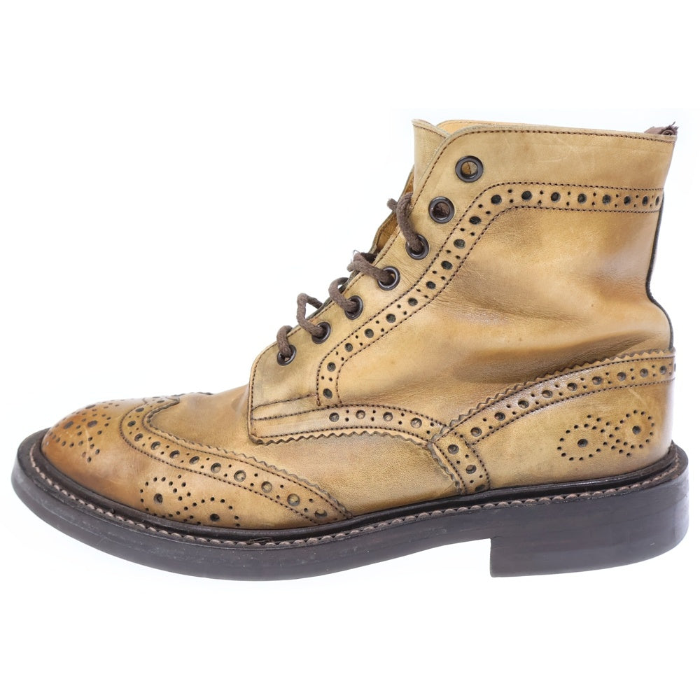 Tricker's(トリッカーズ) ×Paul Smith ポールスミス別注 ウイングチップ レザー カントリーシューズ ブラウン M6178