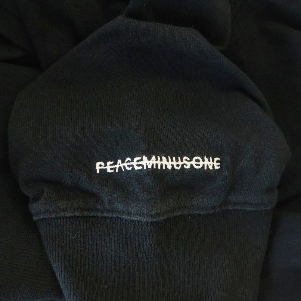 NIKE(ナイキ) ×PEACEMINUSONE ピースマイナスワン ロゴエンブロイダリー クルーネックロングスリーブTシャツ 長袖 ブラック DR0097-010