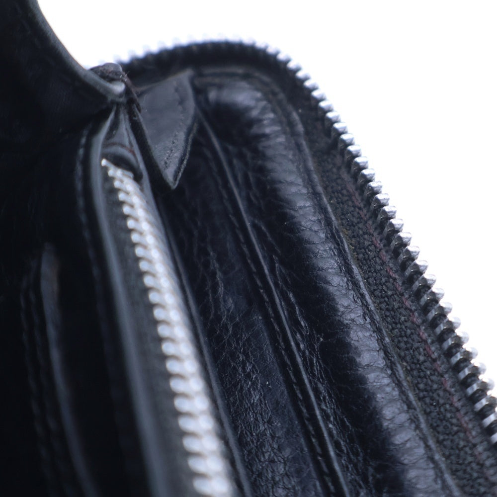 CHROME HEARTS(クロムハーツ) REC F ZIP PLANE プレーン ラウンドジップレザーウォレット 財布 ブラック BCA370