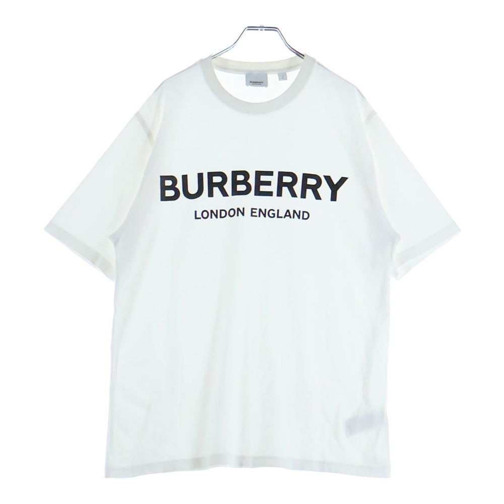 BURBERRY(バーバリー) ロゴプリント 半袖クルーネックTシャツ カットソー ホワイト 8026017