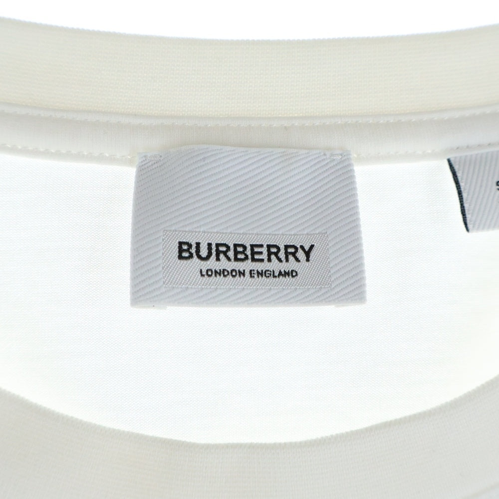 BURBERRY(バーバリー) ロゴプリント 半袖クルーネックTシャツ カットソー ホワイト 8026017