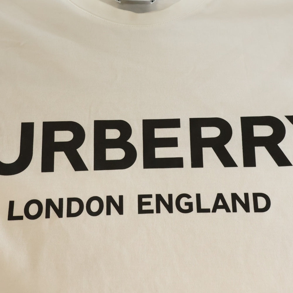 BURBERRY(バーバリー) ロゴプリント 半袖クルーネックTシャツ カットソー ホワイト 8026017