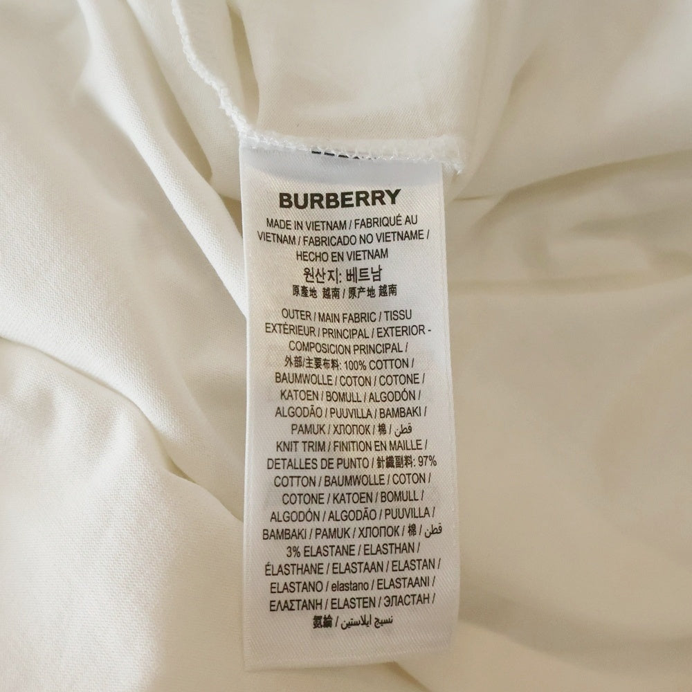 BURBERRY(バーバリー) ロゴプリント 半袖クルーネックTシャツ カットソー ホワイト 8026017