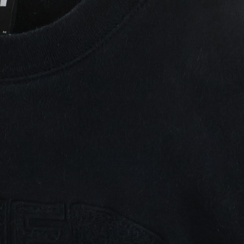 THE NORTH FACE(ザノースフェイス) ロゴエンブロイダリー クルーネック長袖スウェットシャツ ロングスリーブトレーナー ブラック