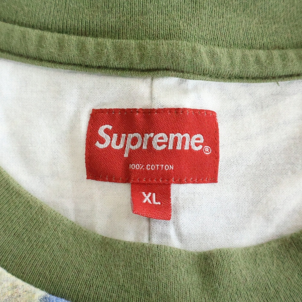 SUPREME(シュプリーム) 21SS Mosaic patchwork L/S モザイク パッチワーク クルーネック長袖Tシャツ カットソー マルチカラー