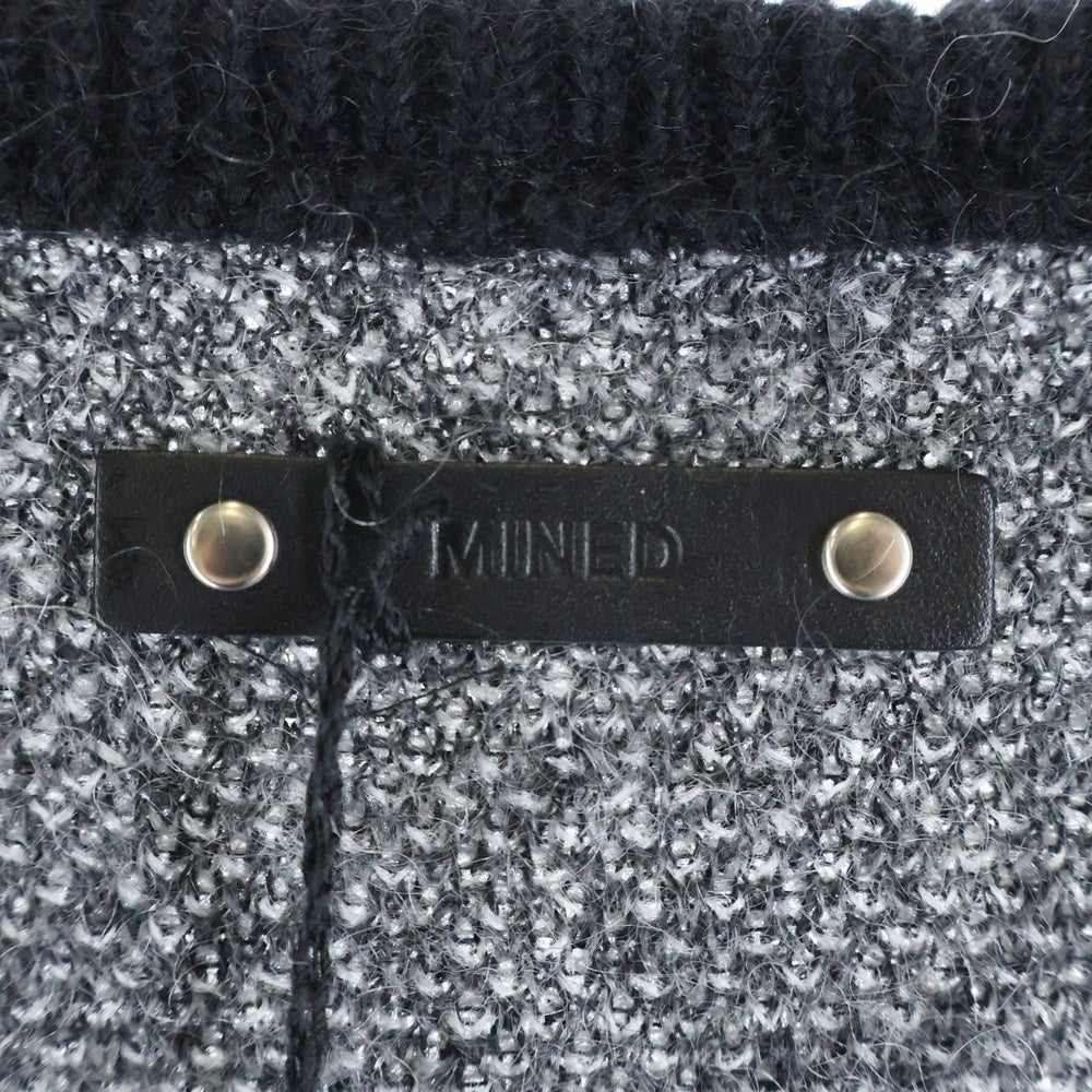MINEDENIM(マインデニム) FUZZY STRIPE MOHAIR KNIT CARDIGAN ファニー ストライプ モヘア ニット カーディガン ブラック/グレー 2509-6001