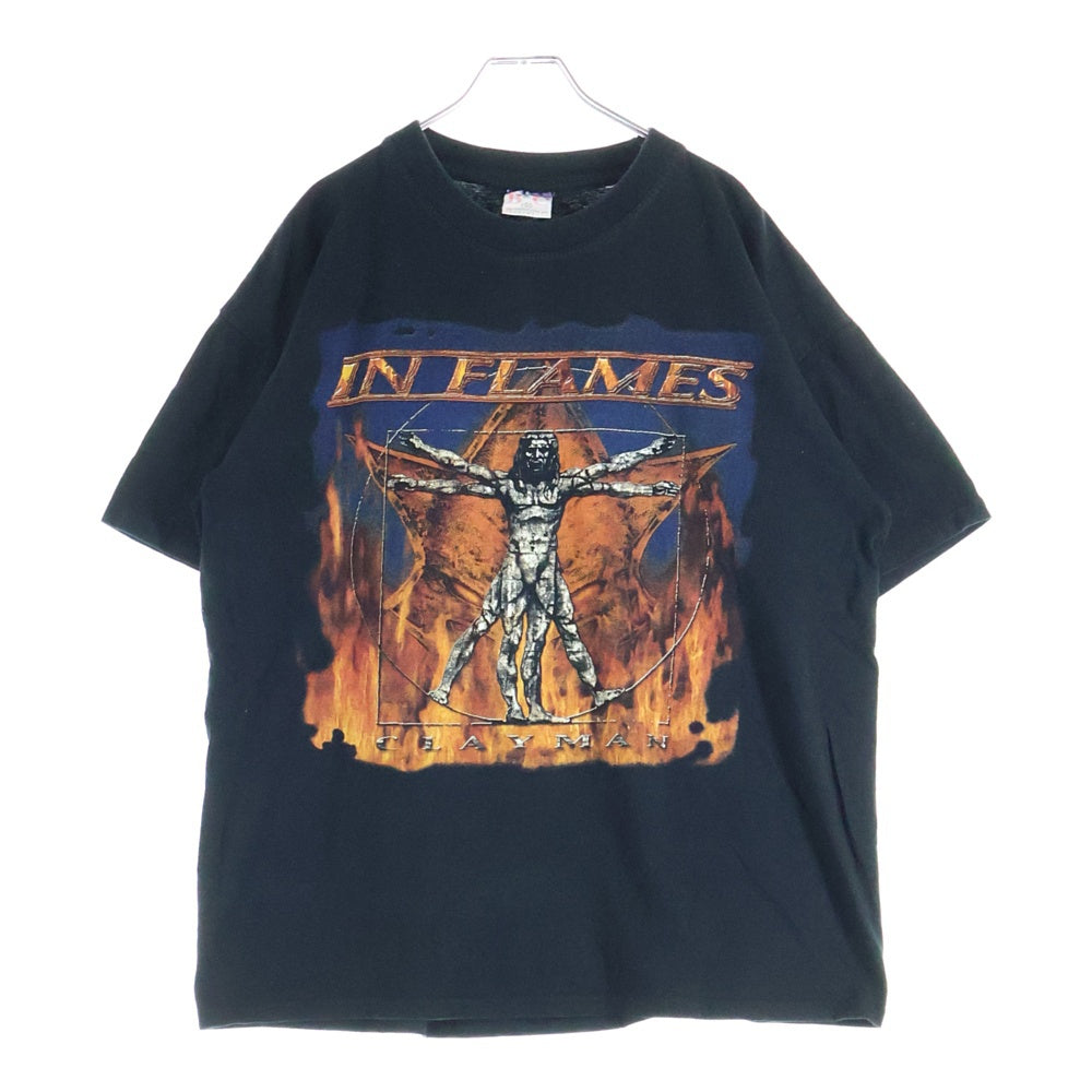 VINTAGE(ヴィンテージ) 90-00S VINTAGE IN FLAMES CLAYMAN ヴィンテージ イン フレイムス クレイマン 両面プリント 半袖 Tシャツ ブラック