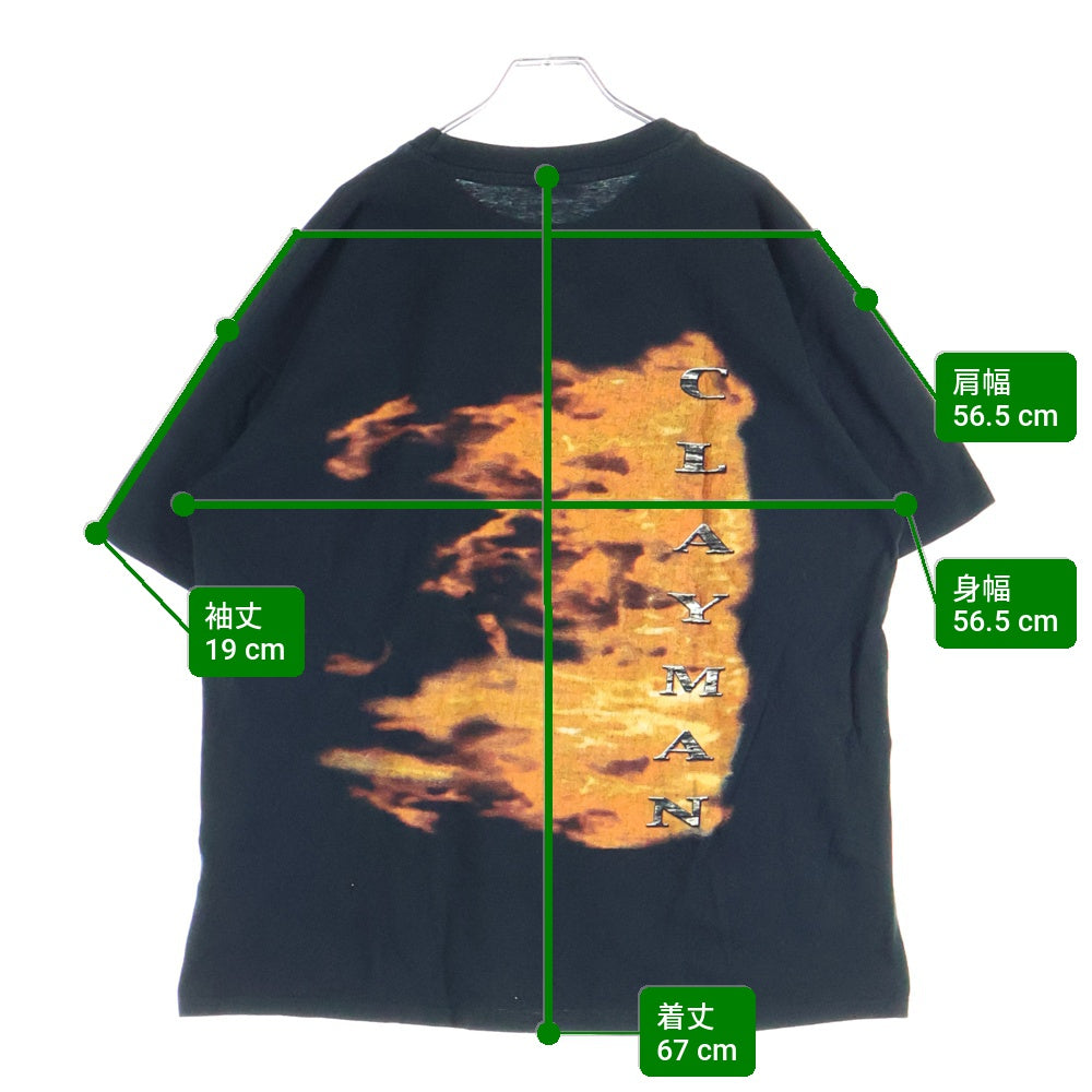 VINTAGE(ヴィンテージ) 90-00S VINTAGE IN FLAMES CLAYMAN ヴィンテージ イン フレイムス クレイマン 両面プリント 半袖 Tシャツ ブラック