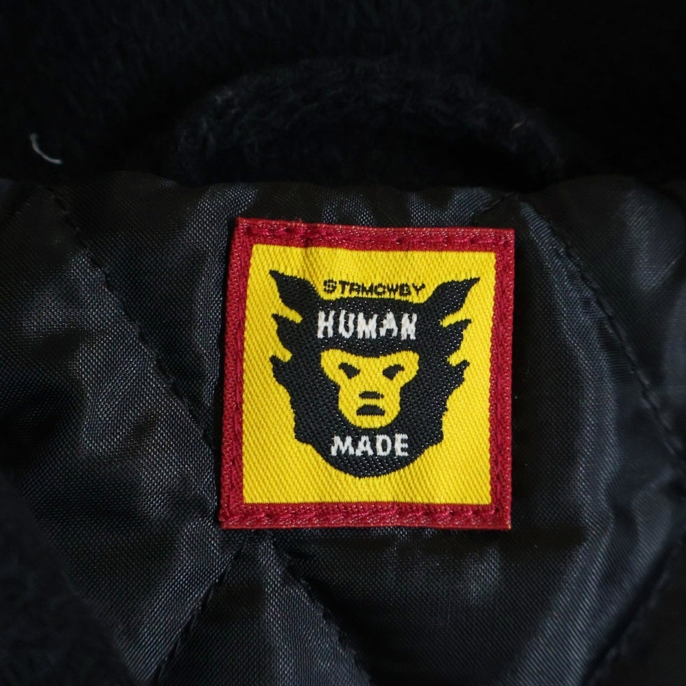 HUMAN MADE(ヒューマンメイド) 24SS ×GIRLS DON'T CRY STADIUM JACKET ガールズドントクライ 背面ロゴエンブロイダリー スタジアムジャケット ブラック/レッド HM-1719