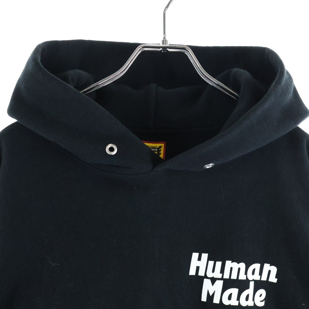 HUMAN MADE(ヒューマンメイド) 22SS ×A$AP ROCKY HUMAN TESTING PIZZA HOODIE エイサップロッキー ヒューマン テスト ピザ フーデットスウェットパーカー ブラック