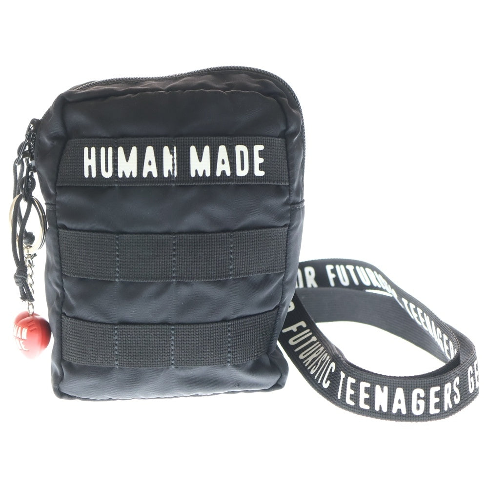 HUMAN MADE(ヒューマンメイド) MILITARY POUCH #2 ミリタリーショルダーポーチ ウエストバック ブラック レディース