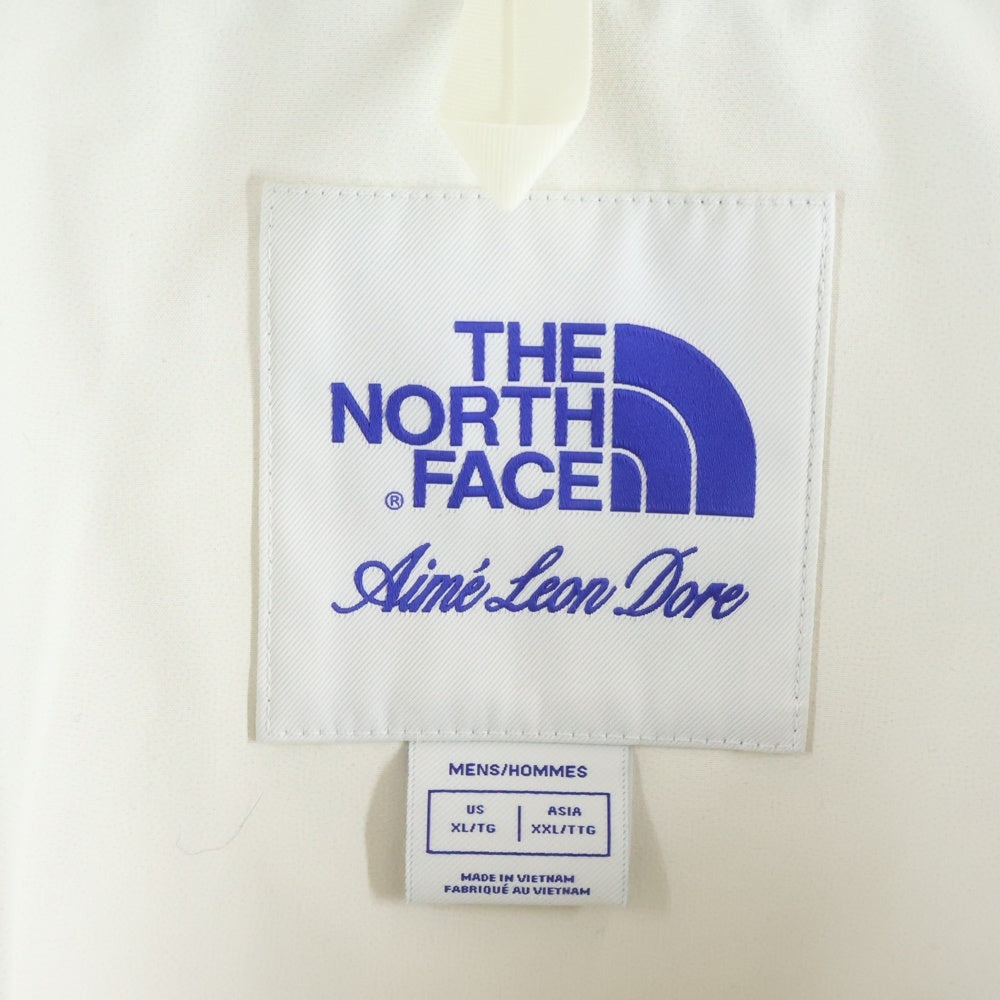 THE NORTH FACE(ザノースフェイス) 25AW ×AIM LEON DORE FIREMAN JACKET エメ レオン ドレ ロゴエンブロイダリー ナイロン 切り替え ジップアップ ファイヤーマン ジャケット ホワイト/ NP52501AD