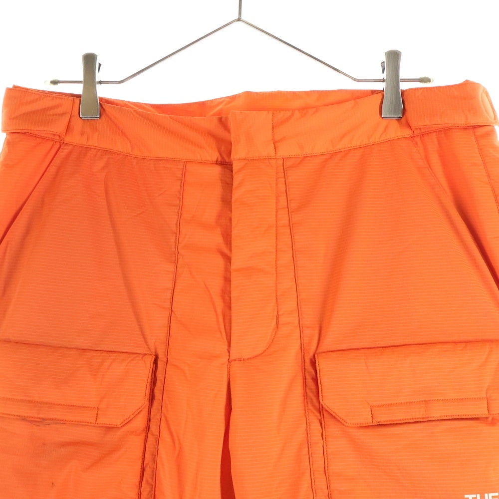 GUCCI(グッチ) 21AW ×THE NORTH FACE ノースフェイス ロゴデザイン マルチポケット 中綿カーゴパンツ オレンジ 663764