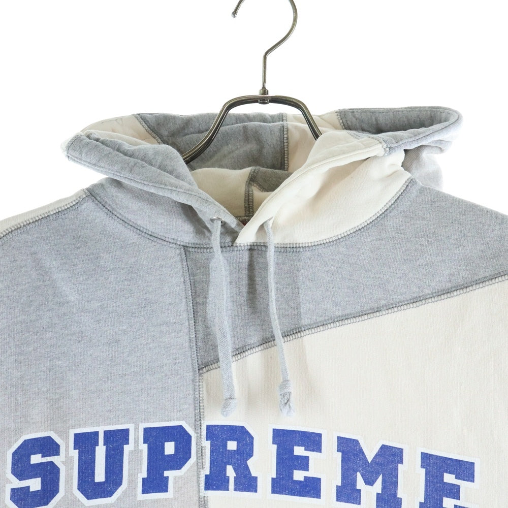 SUPREME(シュプリーム) 20AW Patchwork Hooded Sweatshirt パッチワークデザイン フーデッド スウェット パーカー ベージュ