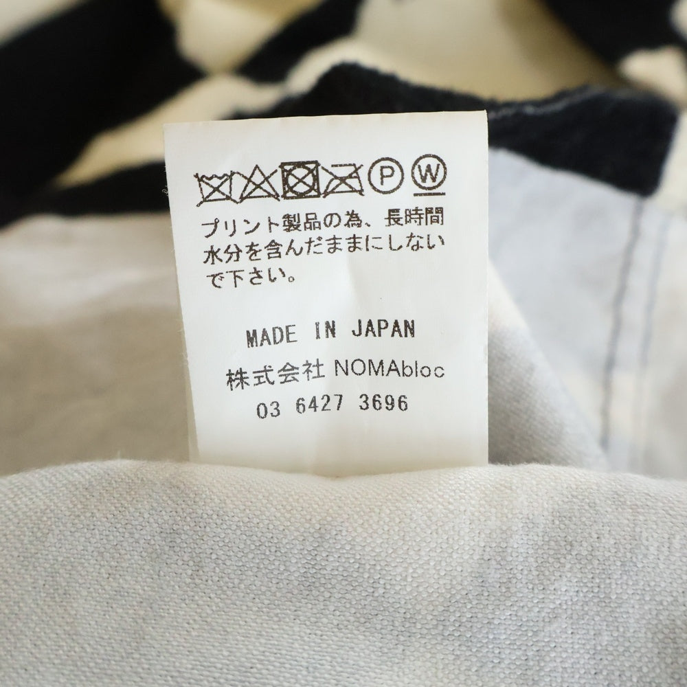 NOMA t.d.(ノーマティーディー) NOMA t.d. ノマ FLANNEL OPEN COLLAR SHIRT フランネル オープンカラー 長袖シャツ ブラック/ホワイト N38-SH01