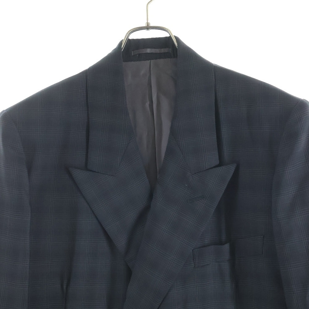 LITTLEBIG(リトルビッグ) 19SS グレンチェック ウール トレンチコート ブラック LB191-CT01