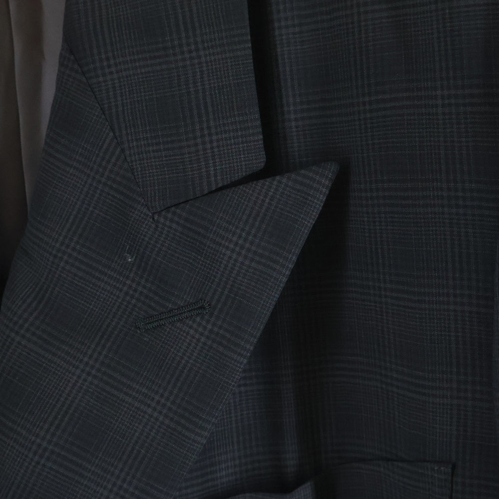 LITTLEBIG(リトルビッグ) 19SS グレンチェック ウール トレンチコート ブラック LB191-CT01