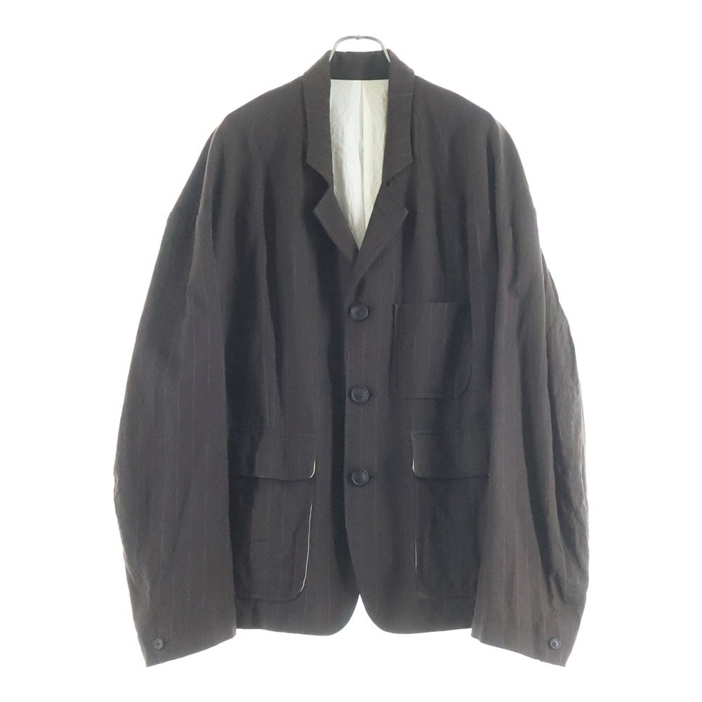 HOMELESS TAILOR(ホームレステイラー) 20AW SAMO JACKET サモ ストライプ シングルテーラードジャケット ブラウン HTK-20F-001