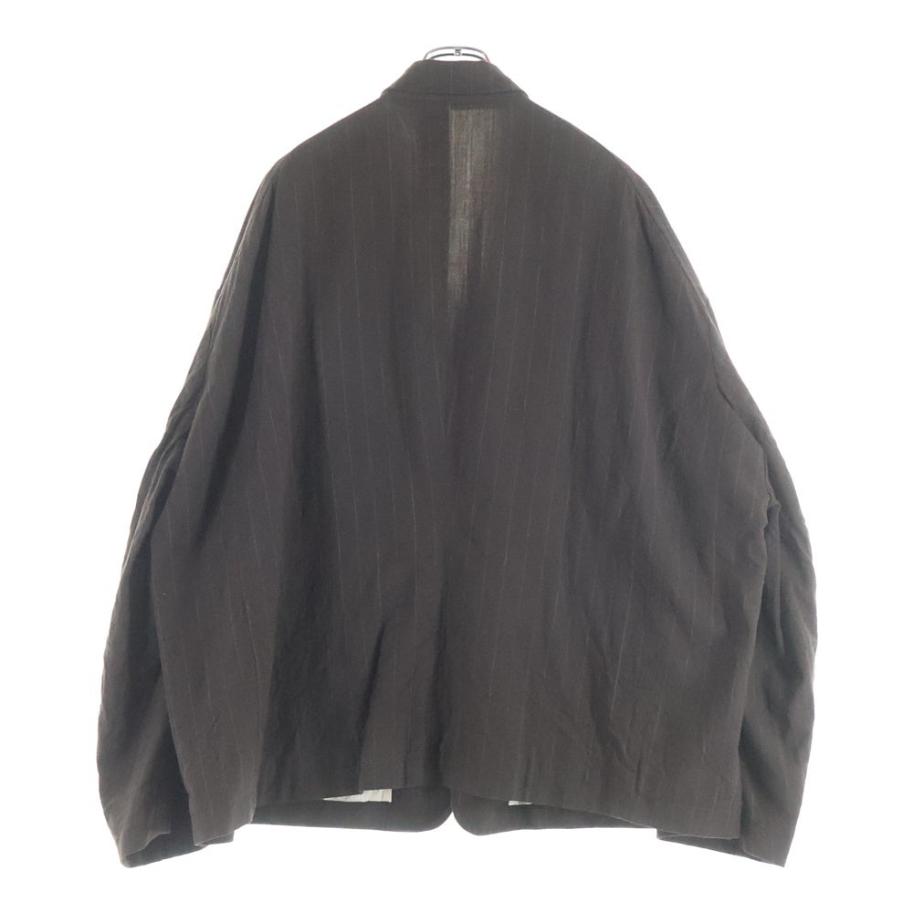 HOMELESS TAILOR(ホームレステイラー) 20AW SAMO JACKET サモ ストライプ シングルテーラードジャケット ブラウン HTK-20F-001