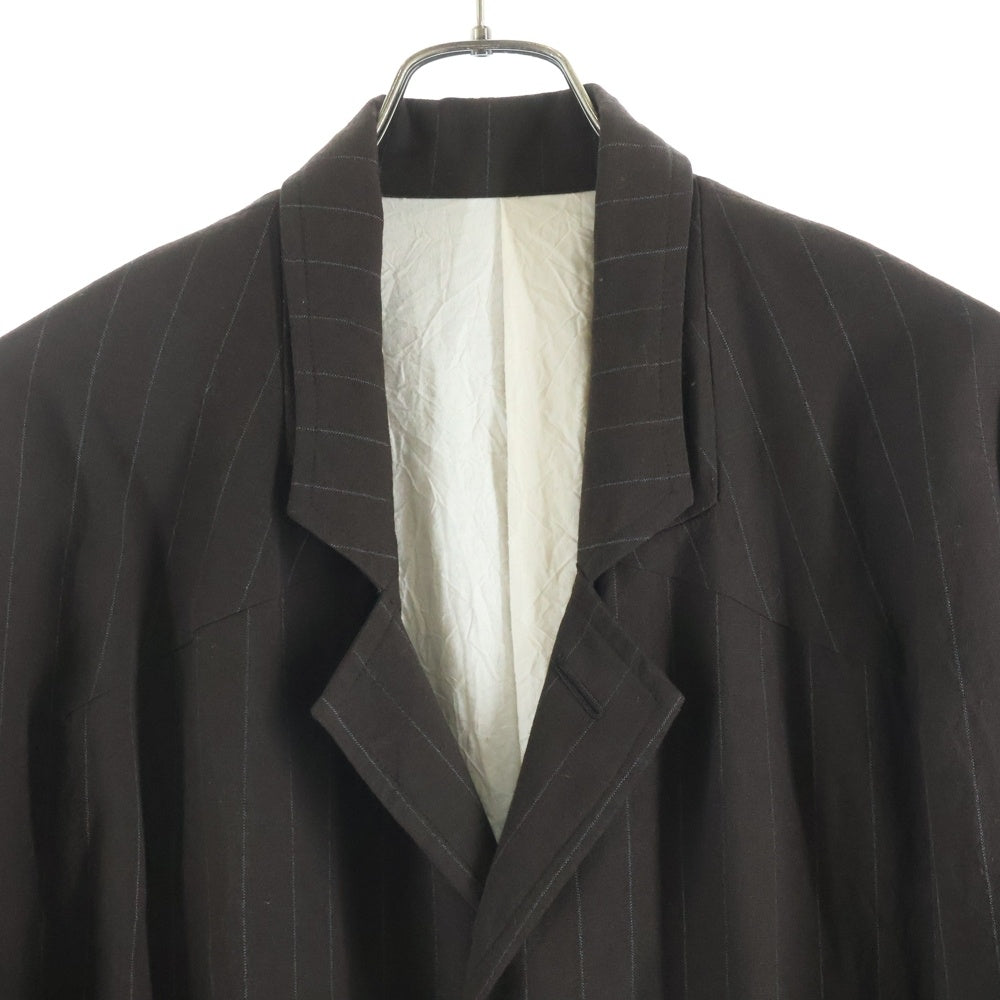 HOMELESS TAILOR(ホームレステイラー) 20AW SAMO JACKET サモ ストライプ シングルテーラードジャケット ブラウン HTK-20F-001