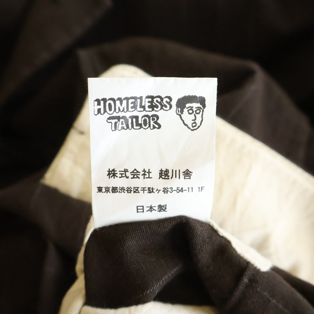 HOMELESS TAILOR(ホームレステイラー) 20AW SAMO JACKET サモ ストライプ シングルテーラードジャケット ブラウン HTK-20F-001