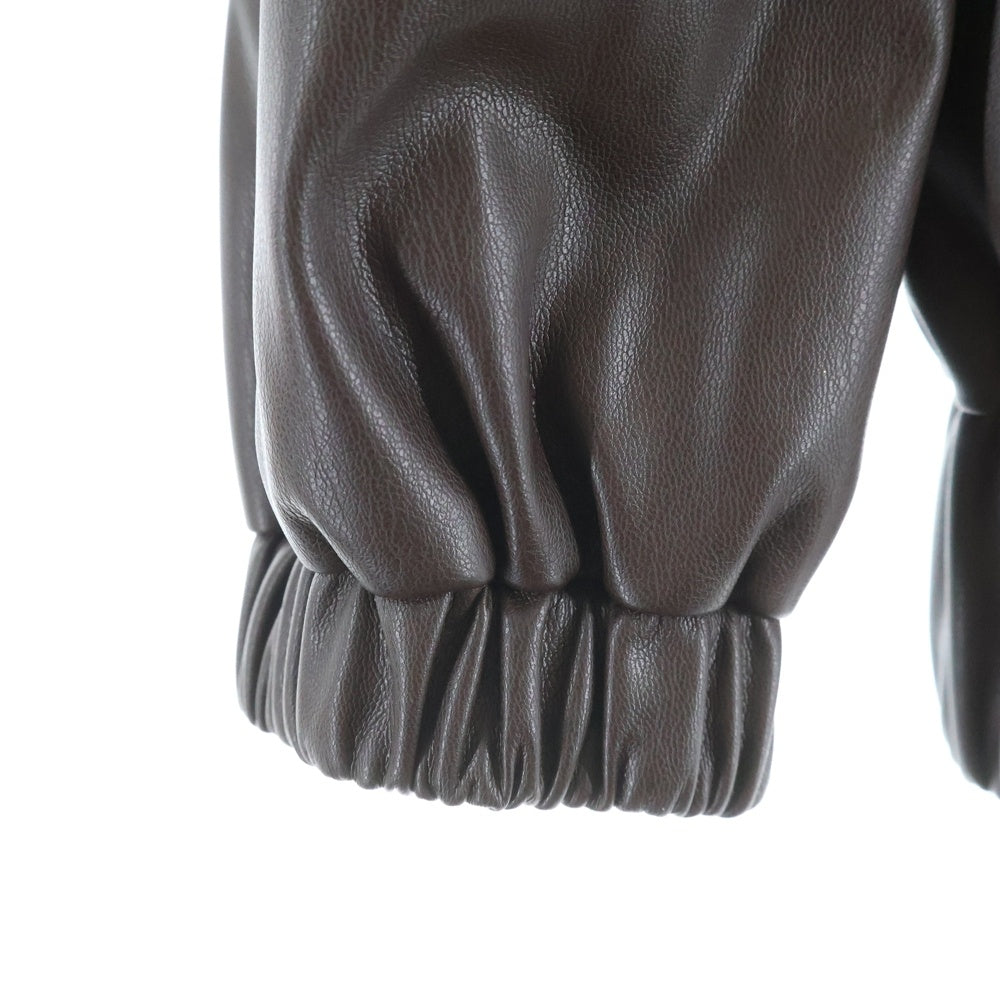 A.P.C(アーペーセー) SUZANNA BLOUSON スザンナ フェイクレザー ジップアップジャケット ブラウン 23256-1-36071