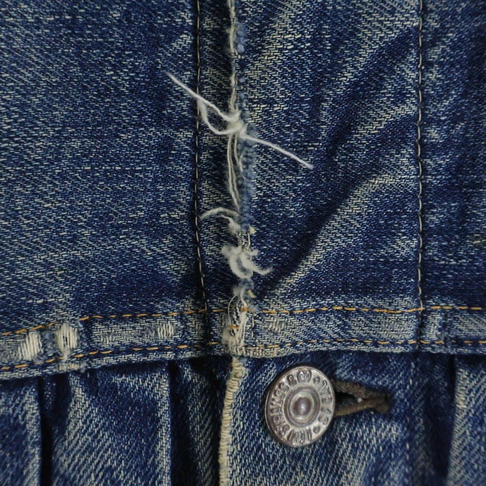 Levi's(リーバイス) 50-60S 517XX ボタン裏なし 裏地ブランケット USA製 両面タブ ビッグE 2ND 後期型 デニムトラッカージャケット インディゴ