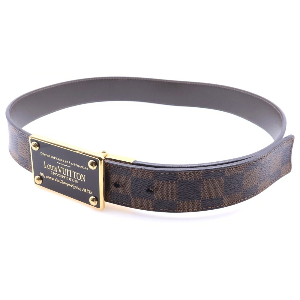 LOUIS VUITTON(ルイヴィトン) ダミエ サンチュール アンヴァントゥール バックルデザイン ベルト ブラウン M9677