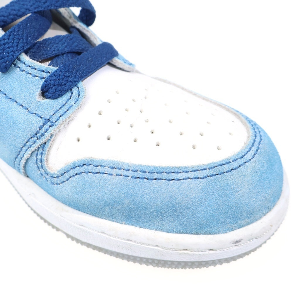 NIKE(ナイキ) GS AIR JORDAN 1 MID UNIVERSITY BLUE エアジョーダン ユニバーシティブルー ミッドカットスニーカー レディース ブルー/ホワイト US5/23.5cm DR6235-401