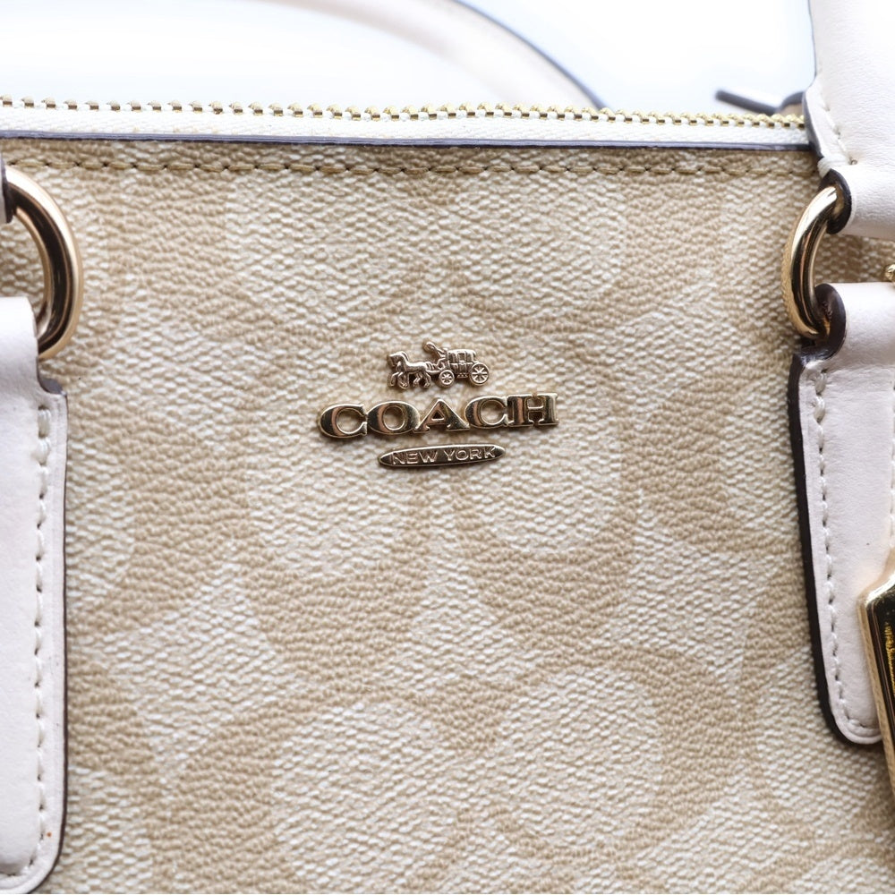 COACH(コーチ) シグネチャー 総柄 2WAY ショルダー ハンドバッグ ベージュ F1947-F67027 レディース
