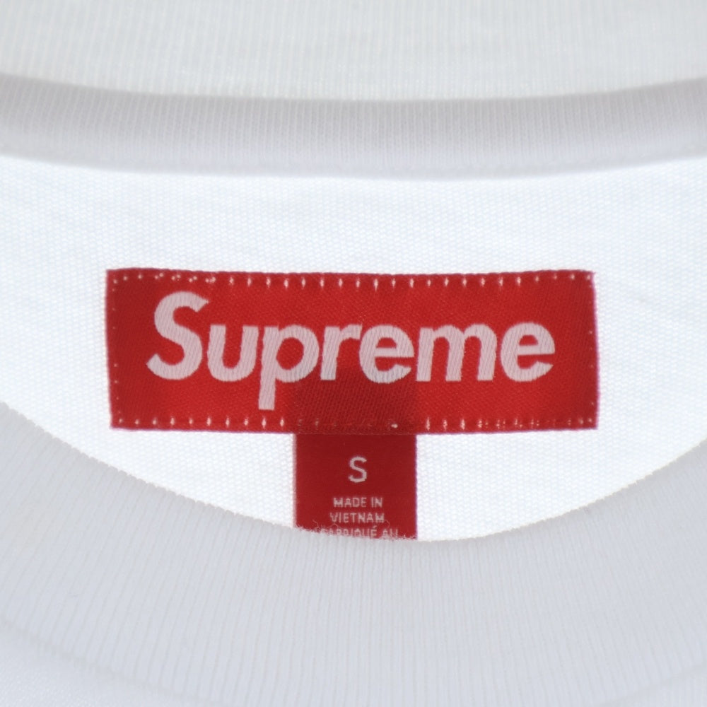 SUPREME(シュプリーム) 25SS Capital S/S Top キャピタル ロゴ刺繍 クルーネック半袖Tシャツ カットソー ホワイト