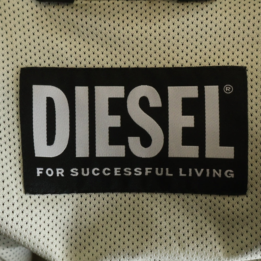 DIESEL(ディーゼル) BIKER JACKET マルチポケット オーバルロゴデザイン バイカージャケット ベージュ A06132