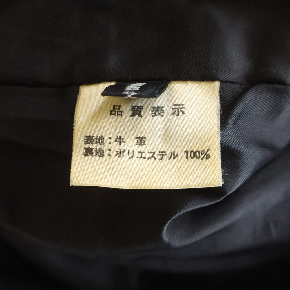 BEAMS(ビームス) カウレザー ストレート レザーパンツ ブラック