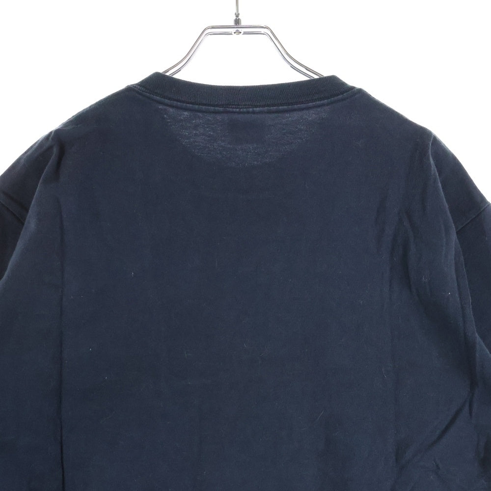 STUSSY(ステューシー) CUSTOMADE N2 カスタメイド フロントロゴプリント クルーネック半袖Tシャツ カットソー ブラック