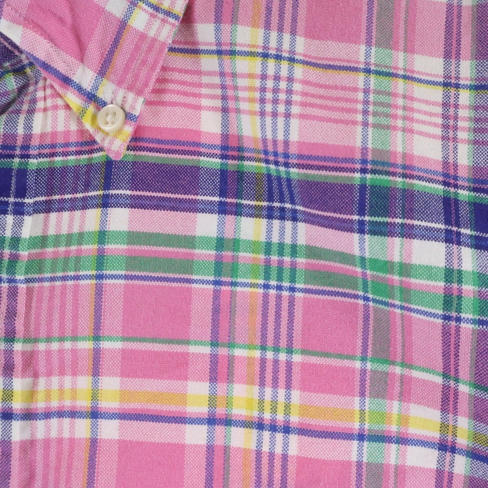 RALPH LAUREN(ラルフローレン) BDチェック ボタンダウン 長袖シャツ ピンク