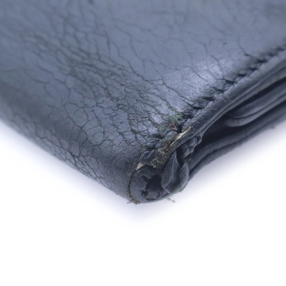 CHROME HEARTS(クロムハーツ) 3FOLD 3フォールド クロスボールボタン レザーウォレット 財布 ブラック BCA364