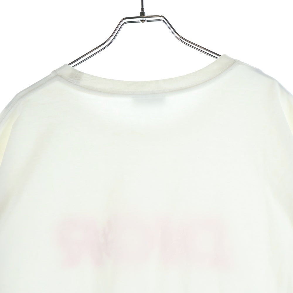 DIOR(ディオール) ITALIC CORAL LOGO T-SHIRT イタリックコーラル ロゴ クルーネック カットソー 半袖Tシャツ ホワイト 483J696C0847