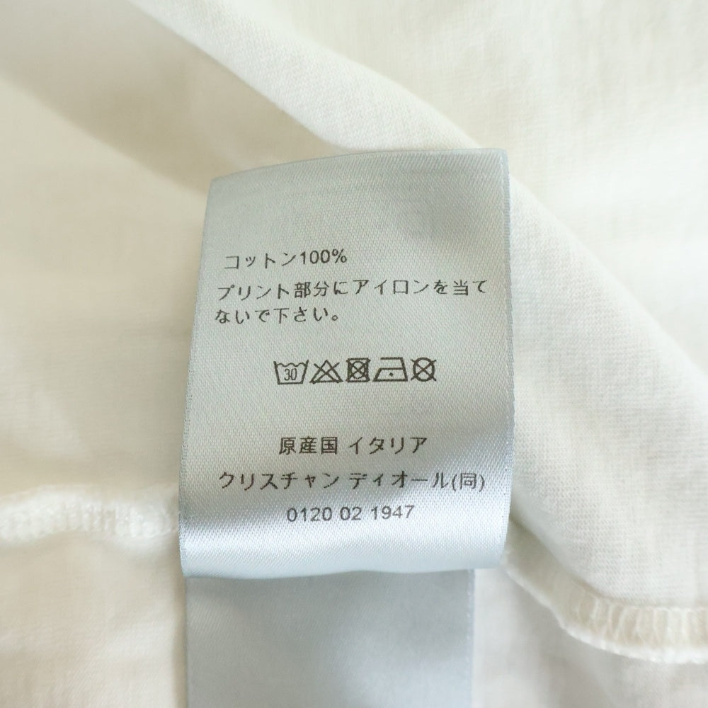 DIOR(ディオール) ITALIC CORAL LOGO T-SHIRT イタリックコーラル ロゴ クルーネック カットソー 半袖Tシャツ ホワイト 483J696C0847