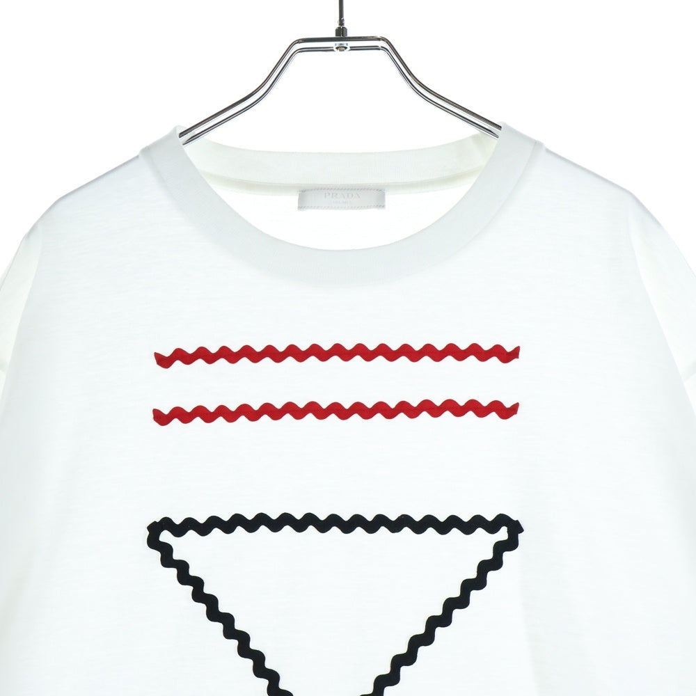 PRADA(プラダ) JERSEY ジャージー ロゴデザイン クルーネック